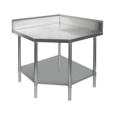 Modular Systems by FED 0900-6-WBCB/H Budget Stainless Corner Bench - Chamfer 600mm