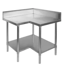 Modular Systems by FED 0900-6-WBCB Budget Stainless Steel Corner Bench - 600mm