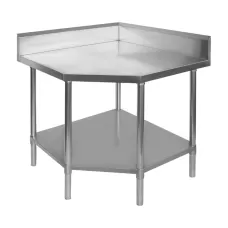 Modular Systems by FED 0900-7-WBCB/H Budget Stainless Corner Bench - Chamfer 700mm