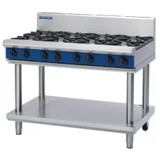 Blue Seal G518D-LS 1200mm Gas 8x Burner Cooktop On Leg Stand (Direct)