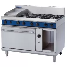 1200mm Static Oven Range 6X Burners and 300mm Griddle