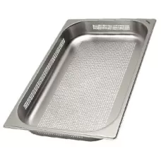 Perforated tray of stainless steel, 90mm - 1/1GN