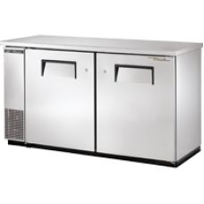 TRUE TBB-24-60-S 60, 2 Solid Door Stainless Back Bar Compact Refrigerator