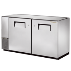 TRUE TBB-24GAL-60-S 60, 2 Solid Door Stainless Back Bar Compact Refrigerator with Gal Top
