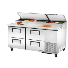 TRUE TPP-67D-4-HC 67, 4 Drawer Pizza Prep Table with Hydrocarbon Refrigerant