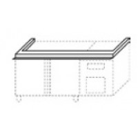 Frame for refrigerated bases with aesthetic profile including side returns 1200mm