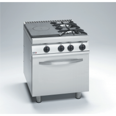 700 Series, LHS Solid Top And 2 Open Burners With Gas Oven