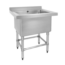 Modular Systems by FED 770-6-SSB Stainless Steel Bench with Single Deep Pot Sink