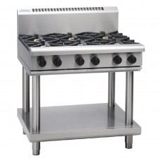 900mm Gas 6x Burner Cooktop On Leg Stand (Direct)