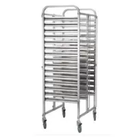 YC215M1 Stainless Steel GN Trolley 2 x 15 Tier