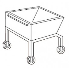 Stainless steel tilting trolley 150 L