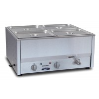 Counter Top Bain Marie, four 1/2 size pans, 100mm pans & lids included