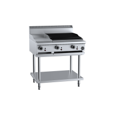 B+S Black Combination 300mm Grill Plate 600mm Char Broiler
