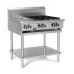 B&S Commercial Kitchens BT-SB4-GRP3 B+S Black European Combination Four Open Burners and 300mm Grill Plate