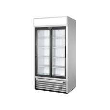 2 Glass Slide Door Upright Merchandiser Refrigerator, R290, 934L