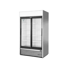 2 Glass Slide Door Upright Merchandiser Refrigerator, R290, 1047L