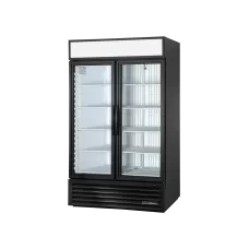 2 Glass Door Upright Merchandiser Freezer, R290, 1091L