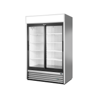 2 Glass Slide Door Upright Merchandiser Refrigerator, R290, 1274L