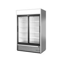2 Glass Slide Door Upright Merchandiser Refrigerator, R290, 1331L