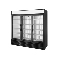 3 Glass Door Upright Merchandiser Freezer, R290, 2039L