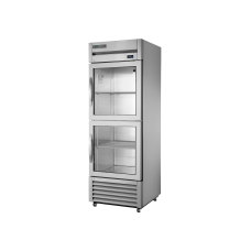 TRUE T-23G-2-HC~FGD01 Reach-In Split Glass Door Refrigerator with Hydrocarbon Refrigerant - 445L