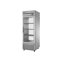 Pass-Through Upright Refrigerator 1 Front Glass Door/Solid Back Door, R290 - 601L