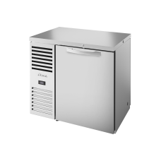 36 1 Solid Door Pass-Thru Bar Refrigerator, Stainless Steel Ext