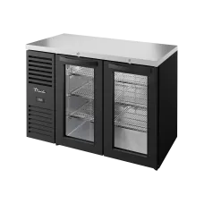 48 2 Glass Door Bar Refrigerator, Black Ext