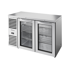 52 2 Glass Door Bar Refrigerator, Stainless Steel Ext