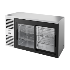 60 2 Glass Slide Door Bar Refrigerator, Stainless Steel Ext