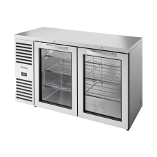 60 2 Glass Door Bar Refrigerator, Stainless Steel Ext