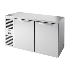 60 2 Solid Door Bar Refrigerator, Stainless Steel Ext