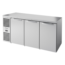 72 3 Solid Door Bar Refrigerator, Stainless Steel Ext