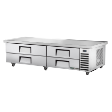 82 Chef Base Under-Equipment Refrigerator with 86 Extended Top, R290, 4 Drawers (3 x 1/1 GN, R290, 2 x 1/1 GN)