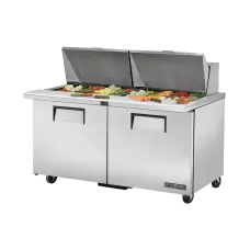 60 2 Door Mega Top Sandwich/Salad Prep Refrigerator with 24x1/6 GN Pans, R290