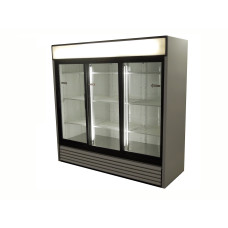 3 Glass Slide Door Upright Merchandiser Refrigerator, R290, 1953L