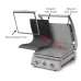 8 slice grill station, smooth plates, non-stick coated (15amp)