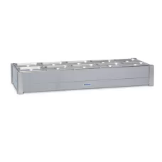 Drop-in Hot bain marie, fits 2 rows x 2 1/2 size pans, 4 x 1/2 size 100mm pans & lids included