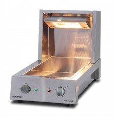 Multi-function Chip Warmer with sloped tray for chips