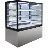 NSR730V Square Glass Refrigerated Cake Display 4 Tier 900mm