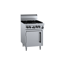 B&S Commercial Kitchens OV-SB4 B+S Black European Four Burner Oven