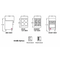 2 Solid Plate and 305 Griddle Range - 508mm Static Oven (20
