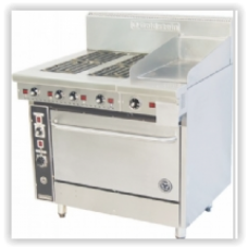 Goldstein PE4S12G28 4 Solid Plate and 305 Griddle Range - 711mm Static Oven (28)