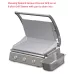 8 slice grill station, ribbed top plate and smooth bottom plate, non-stick coated (10amp)