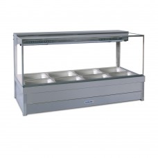 Square Hot foodbar, double row, with rear roller doors and 10 x 1/2 size 65mm pans