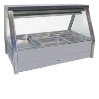 Remote Straight Glass Refrigerated Cold Plate & Cross Fin Coil with 12 x 1/2 size 65mm pans