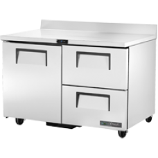 TRUE TWT-48D-2-HC 48, 1 Door 2 Drawer Stainless Work Top Refrigerator with Hydrocarbon Refrigerant