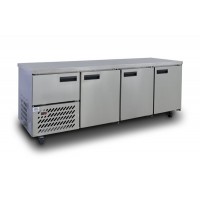 Stainless Steel Under Bar Refrigerator (3+1/2 St/Steel Doors) 886Lt, 2400mm