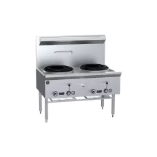 B&S Commercial Kitchens UFWWK-2 K+ Two Hole Waterless Wok Table