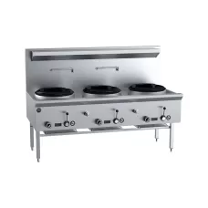 B&S Commercial Kitchens UFWWK-3 K+ Three Hole Waterless Wok Table